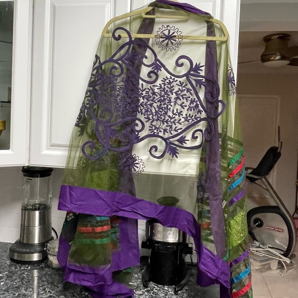 Handmade cotton and silk dupata - Picture 3 of 5